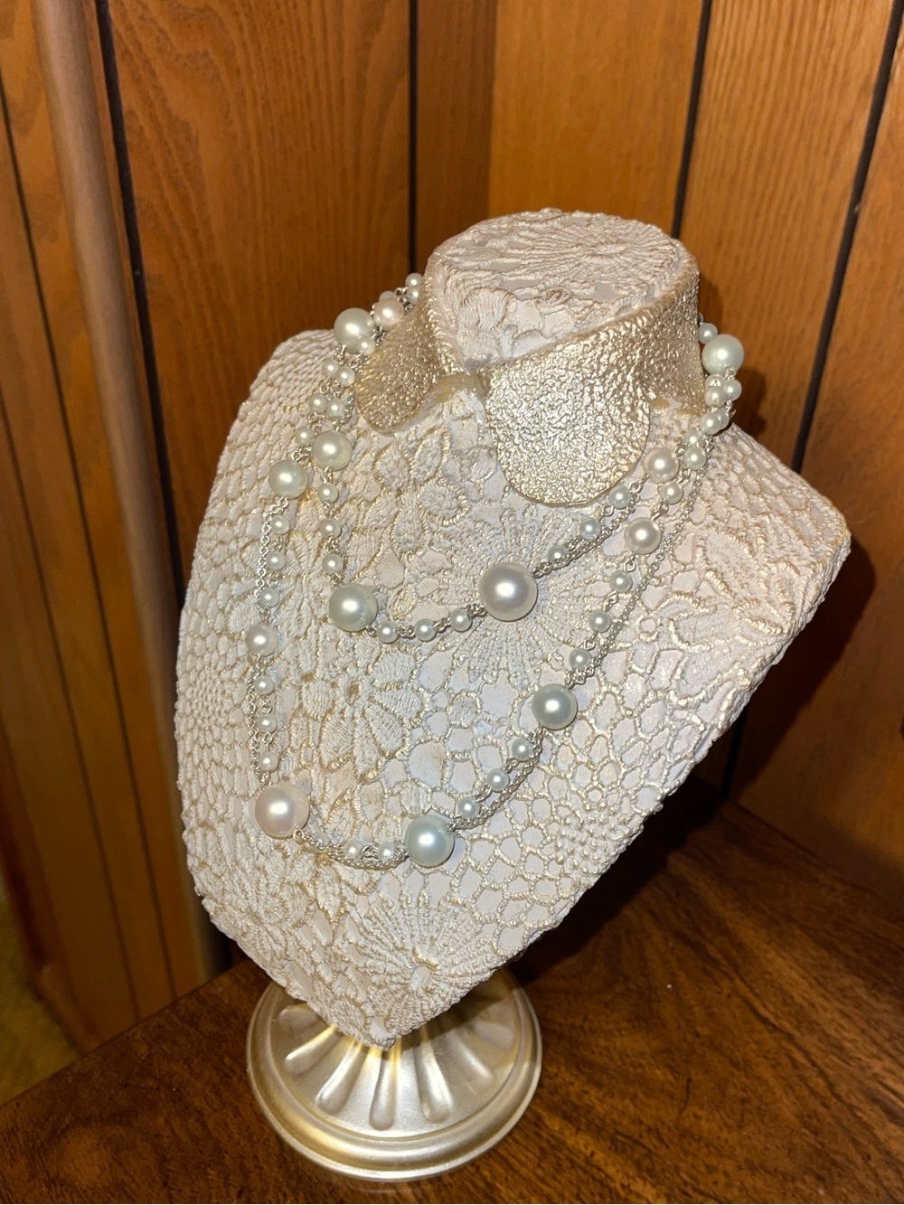 Elegant White Pearl Layered Necklace - Women Jewelry